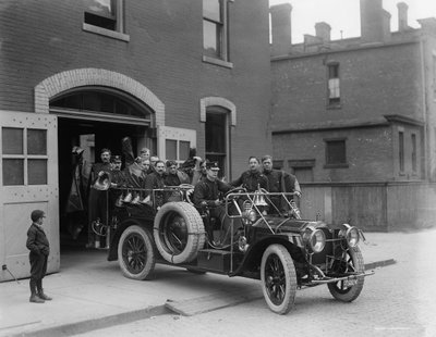 Packard Fire Squad, 1911 by Detroit Publishing Co.